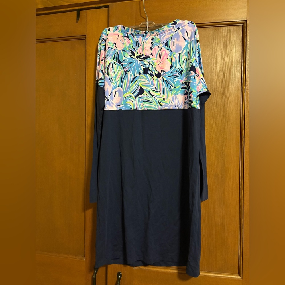 NWOT! Lilly Pulitzer Finn T-Shirt Dress Multi Bermudaful Size M - Picture 4 of 6